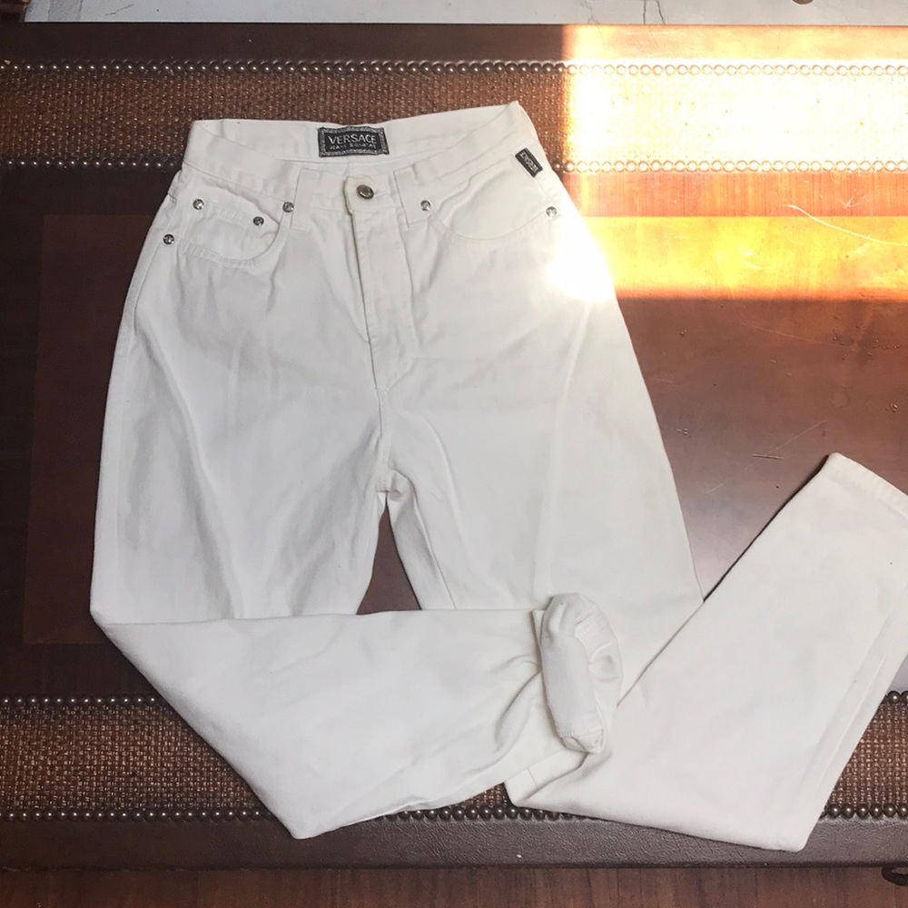 Versace Vintage90’s White Boyfriend highwaist jean